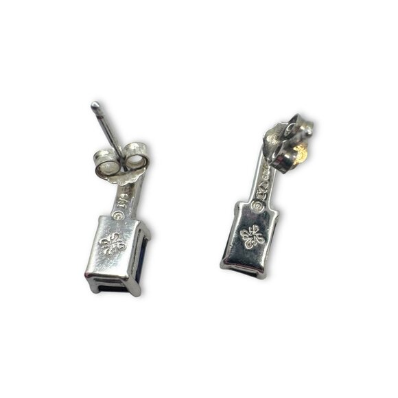 Vera Wang Love Sterling Silver Sapphire & White Sapphire Earrings - Picture 4 of 8
